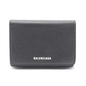 Pre-owned Balenciaga Calfskin Small Leather Goods VILLE Leather Wallet
