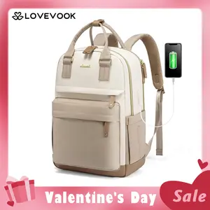 【Valentine's Day Gift】LOVEVOOK Laptop Backpack with USB Port, Backpack Purses for Women, Ideal Travel Backpacks for College, Work, Nursing, Travel, School Backpack, and Personal Item