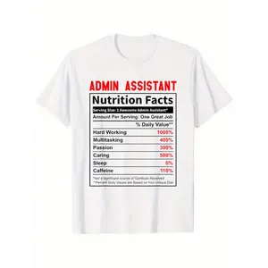 Administrative assistant/receptionist thank-you T-shirt, loose fit, unisex short-sleeved T-shirt, casual and comfortable, 100% cotton.