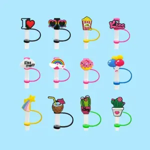 Creative Silicone Glass Straw Stopper: Reusable, Airtight, Cartoon-Themed Accessory