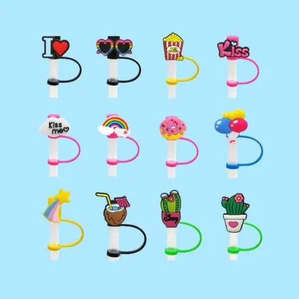 Creative Silicone Glass Straw Stopper: Reusable, Airtight, Cartoon-Themed Accessory