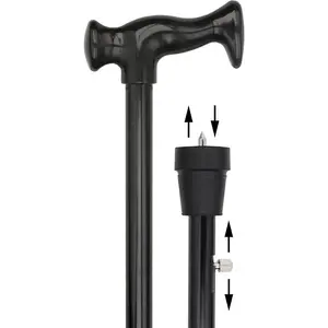 Orthopedic Comfort Handle Cane: Retractable Ice Tip, Adjustable