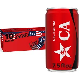 Coca-Cola Zero Sugar Soda Pop Fridge Pack Mini Cans, 7.5 fl oz, 10 Pack