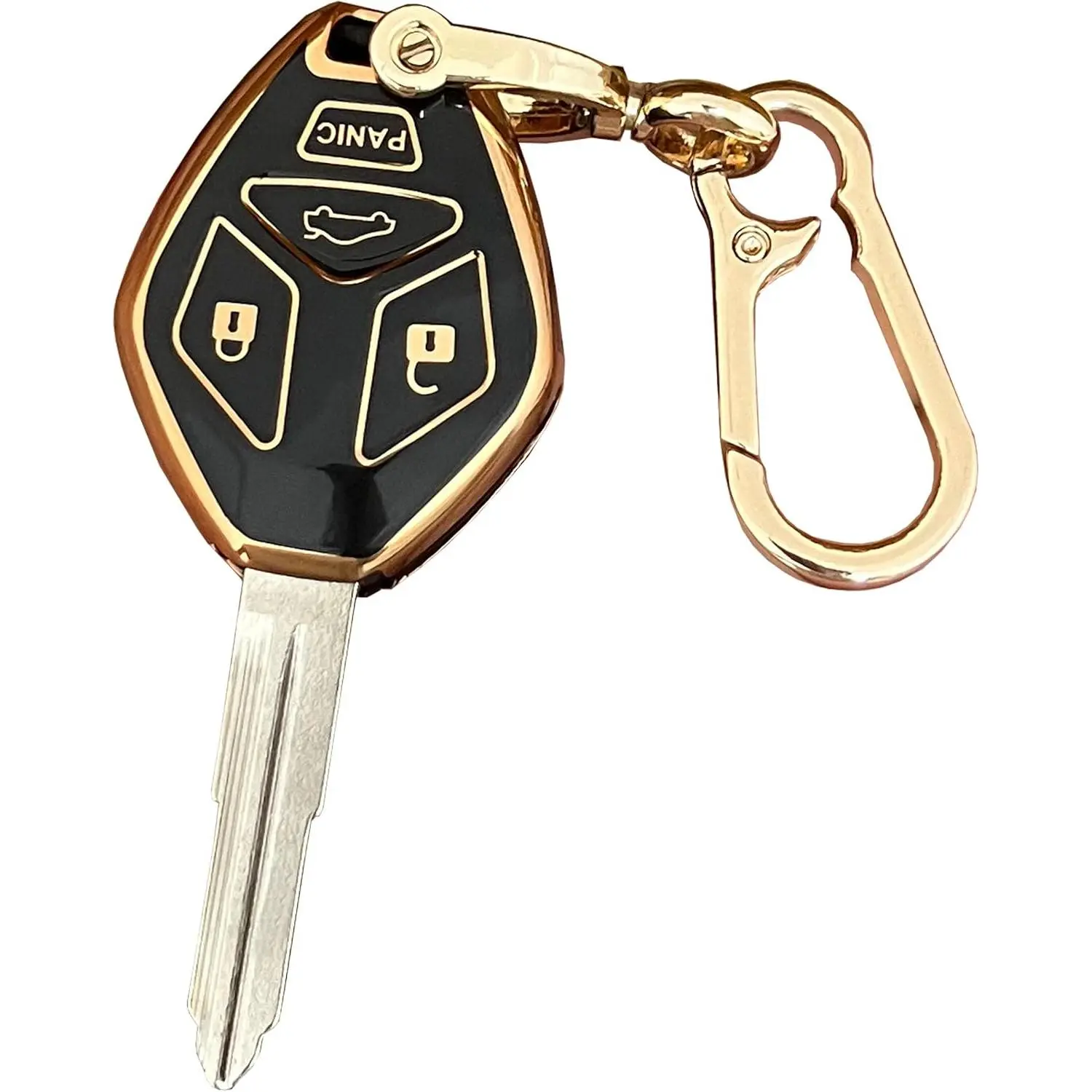 for Mitsubishi Key Fob Cover Smart Key with Keychain Fit for Mitsubishi Eclipse Galant Lancer Outlander
