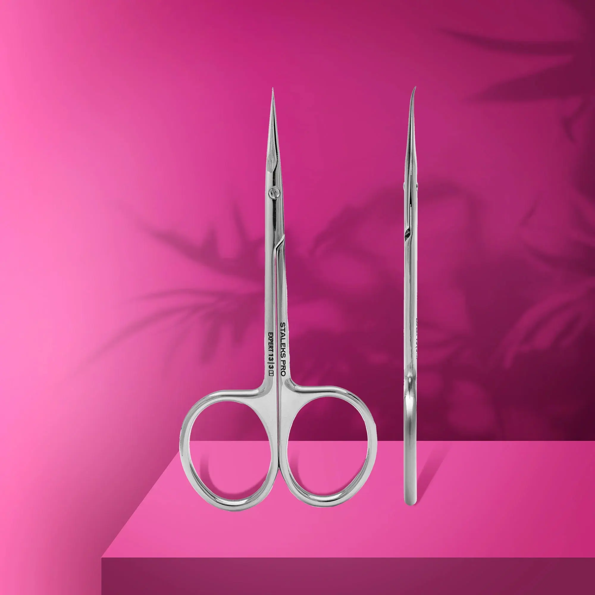 Professional cuticle scissors with hook for left-handed users EXPERT 13 TYPE 3