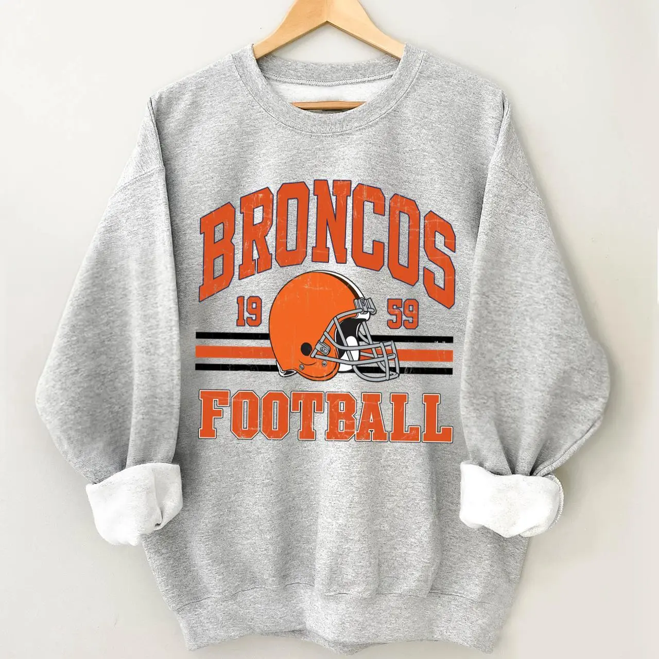 Vintage Broncos Football Sweatshirt, Retro Style 90s Unisex Sweatshirt, Unisex Gifts For Football Fan