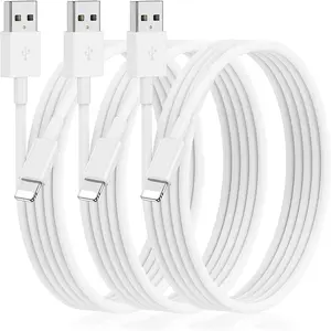 2.4A Fast Charging Data Cable, Pd Fast Charge, 3pcs Durable and Flexible USB Charging Cable, Phone Accessories Compatible with iPhone 14 13 12 Pro Max XR X 8 7 6 5 Plus SE