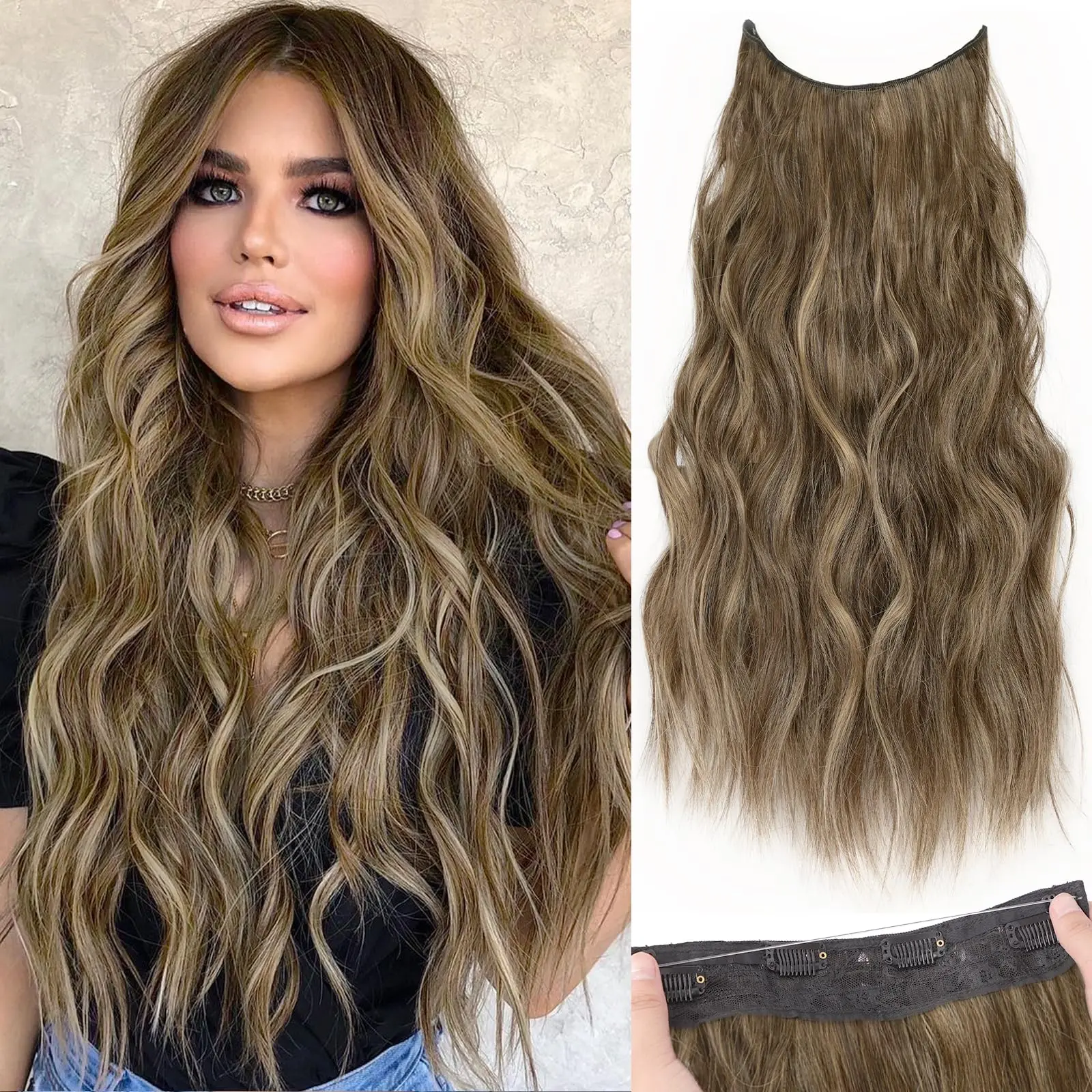 20inch Mixed Brown & Blonde Highlights