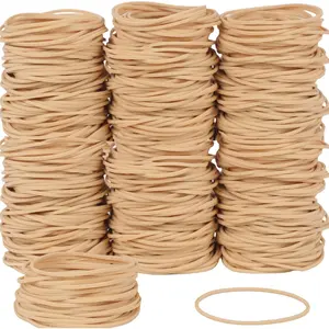 Rubber Bands Size #19, 400Pcs Approximately 0.45lb Elastic Band Beige Small Rubber Band for Home,Office Supplies(3-1/2" x 1/16")