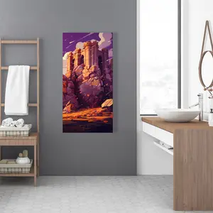 212 MAIN The Last Remains - Orange Burst 24x48 in. Artistic Print, Home Decor Wall Art for Room Accent