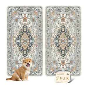 Nunubaby Washable Pee Pads for Dogs,Stylish,Super Absorbent,Non-Slip and Leak-Proof Pee Pads.Reusable Potty Pads for Dogs for Crates,Couch,Floors,Whelping Pads Litter Mat Pet Supplies,Feeding mat Puppy Playpen Pads