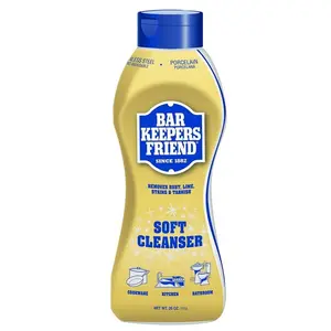 Bar Keepers Friend 26 fl oz Multi-Surface Liquid Cleanser - Powerful Stainless Steel Cleaner, Stain Removers, Rust Removal, Multi-Purpose All-Purpose Cleaning Solution for Household Surfaces