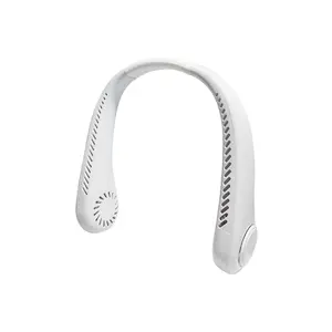 In-stock gift wholesale neck-mounted fan, cross-border USB rechargeable outdoor high-power cooling small neck fan