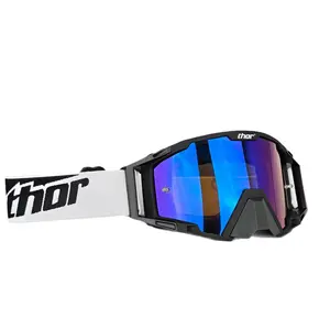 Thor Motorcycle Windproof Goggles, Motocross Goggles, Cycling Glasses, Skiing Motorbike Uv400 Protection, Replaceable Lenses, Fits Prescription Eyeglasses