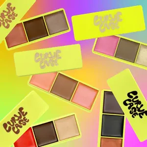 Mini Curve Case Cream Blusher, Bronzer & Highlighter Makeup Palette Cosmetics - Made By Mitchell