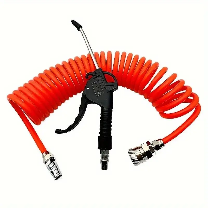 Air Blow Gun for Dust Removal & Cleaning Tools, Includes 236.22-Inch Pneumatic Hose Tube, Ideal for Home and Industrial Power Tool Compressor Accessory Needs, Pressure
