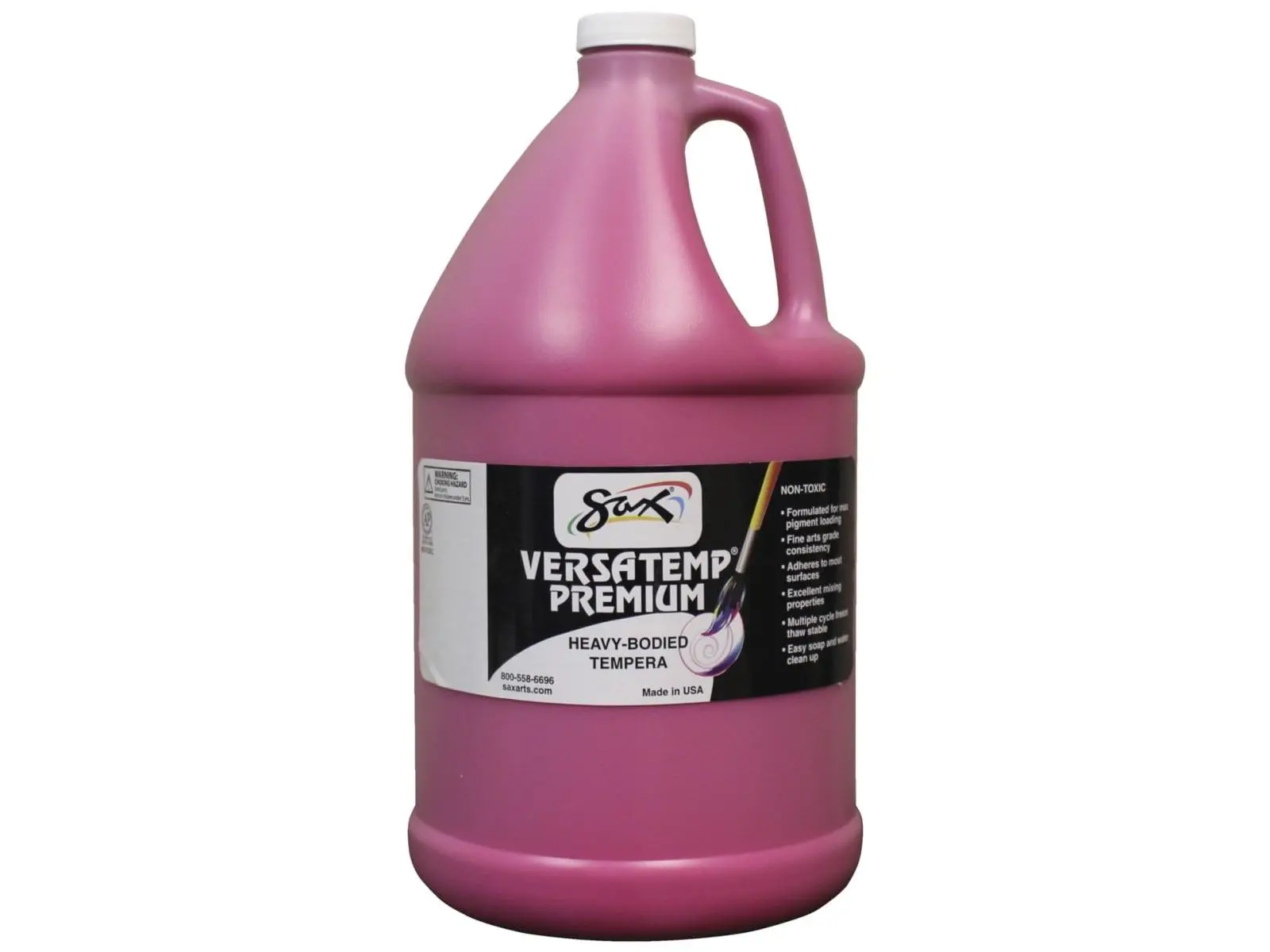 Chroma Acrylics 1592727 Versatemp Premium Heavy-Bodied Opaque Tempera Paint - Magenta, 8 lbs Jug, Ideal for Block & Screen Printing, Painting Supplies for Office/School, Richer Brighter Color, Excellent Color Mixing, Easy to Clean, Freeze Thaw Stable