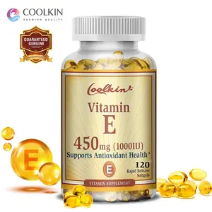 Coolkin Vitamin E - 120 Capsules - Essential Vitamin Supplement - Two Month Supply