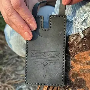 New Western Boot Wallet with Snap Strap, Stylish Leather Coin Purse, Perfect for Organizing Coins and Small Items, Ideal Gift for Men, Western Wallets, Portable Coin Purse