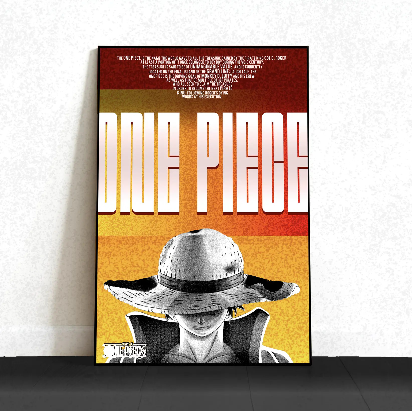 One Piece, poster, Anime Posters, dorm room posters, graphic posters, home decor, room art Matte Wall