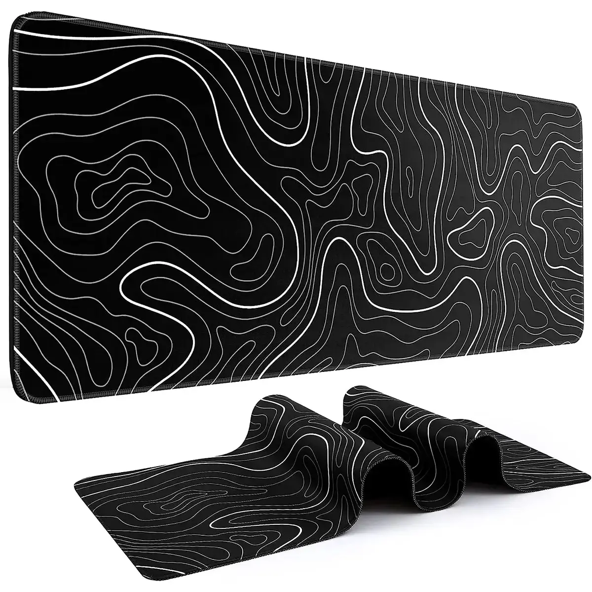 Large XL Gaming Mouse Pad - 31.5x15.75in Desk Keyboard Mat with Non-Slip Base, Stitched Edge (Computer & Office Desk Organizer Accessory), Gaming Mousepad