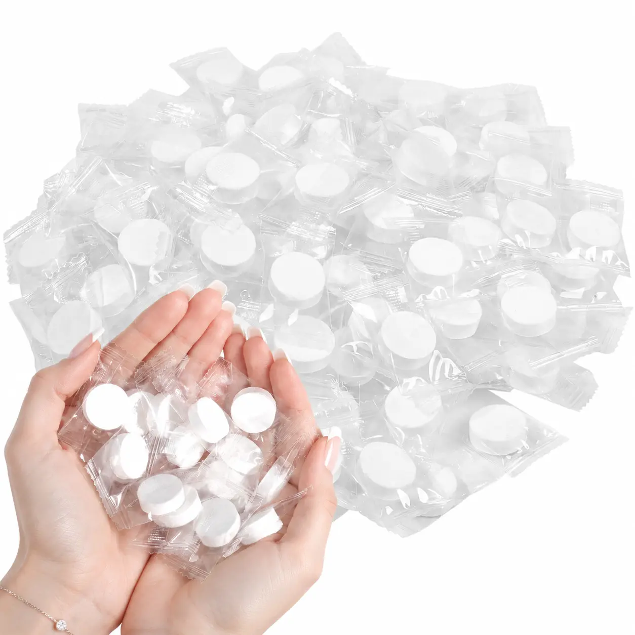 Disposable Compressed Towels (100PCS/200PCS) - Portable Wet-Dry Cleansing Towels for Travel Kit, Camping, Home & Personal Care Use