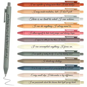 12/24/36 Pcs Positive Affirmation Pens Bulk, Ballpen Set, Fun Pens, Retractable Motivational Ballpoint Pens, Birthday Pens, Inspirational Gift for Staff, Teacher, Coworker, Employee Appreciation, School Office Home