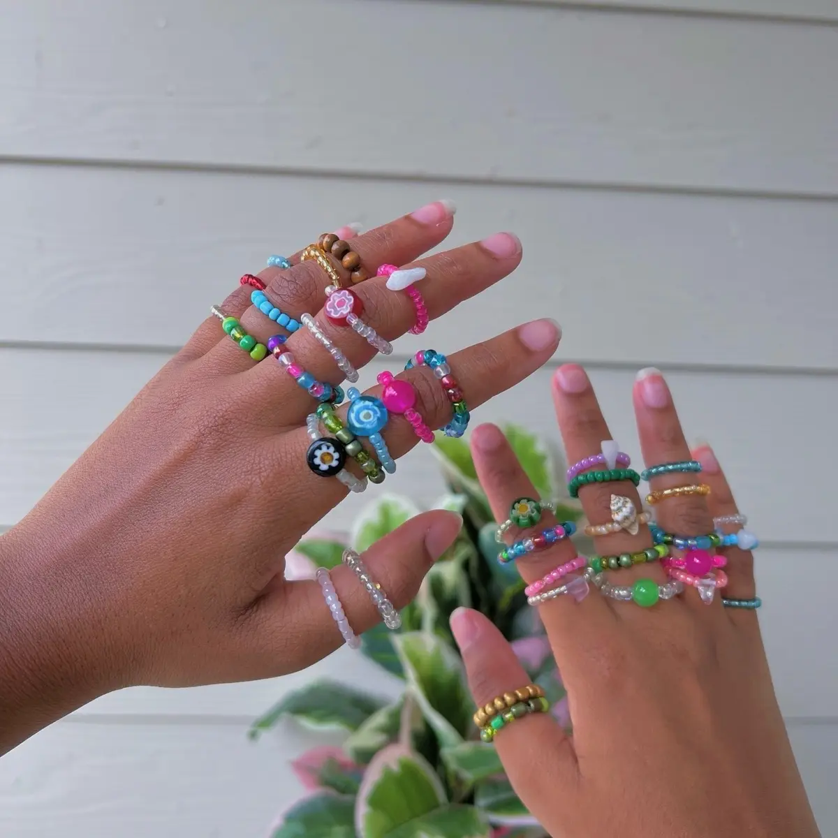 10 piece beaded ring bundle | rings | jewelry bundle | beaded ring bundle | colorful rings | beaded jewelry | colorful jewelry | maximalists jewelry | maximalists accessories | accessories