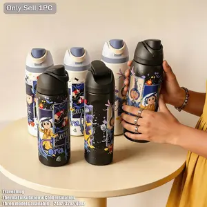 Insulated Stainless Steel Water Bottle, 24oz-40oz, Dual Layer, Straw Design, Portable, Ideal for Sports, Travel, Office, Gifts, Vacuum Insulated Thermos