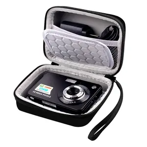 Portable Digital Camera Storage Bag, Shockproof Camera Protective Case With Lanyard, Mini Camera Storage Organizer for Digital Camera Battery, Photography Camera Accessories