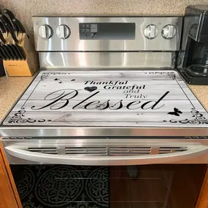 [Premium Stove Top Protector] Premium Extra Large Stove Top Protector Mat - 1pc, 28.5''*20.5'' Anti-Slip Cover for Electric Glass Stove Top, Prevents Scratching, Multipurpose Cooktop Cover, Home Wall Decor, Easy Cleaning, Heat Resistant, Washer Dryer Safe