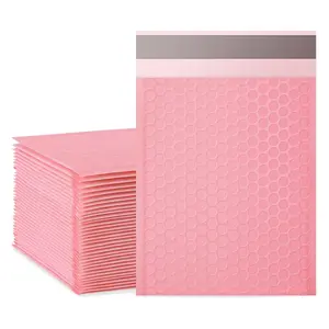 Pink Bubble Courier Bags, 5x6 inches | 25/50 Count | Shockproof and Drop-Resistant | For Mailing, Logistics, and Storage Mailbox