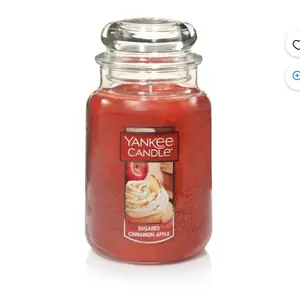 Yankee Candle Sugared Cinnamon Apple - 22 oz Original Large Jar Scented Candle