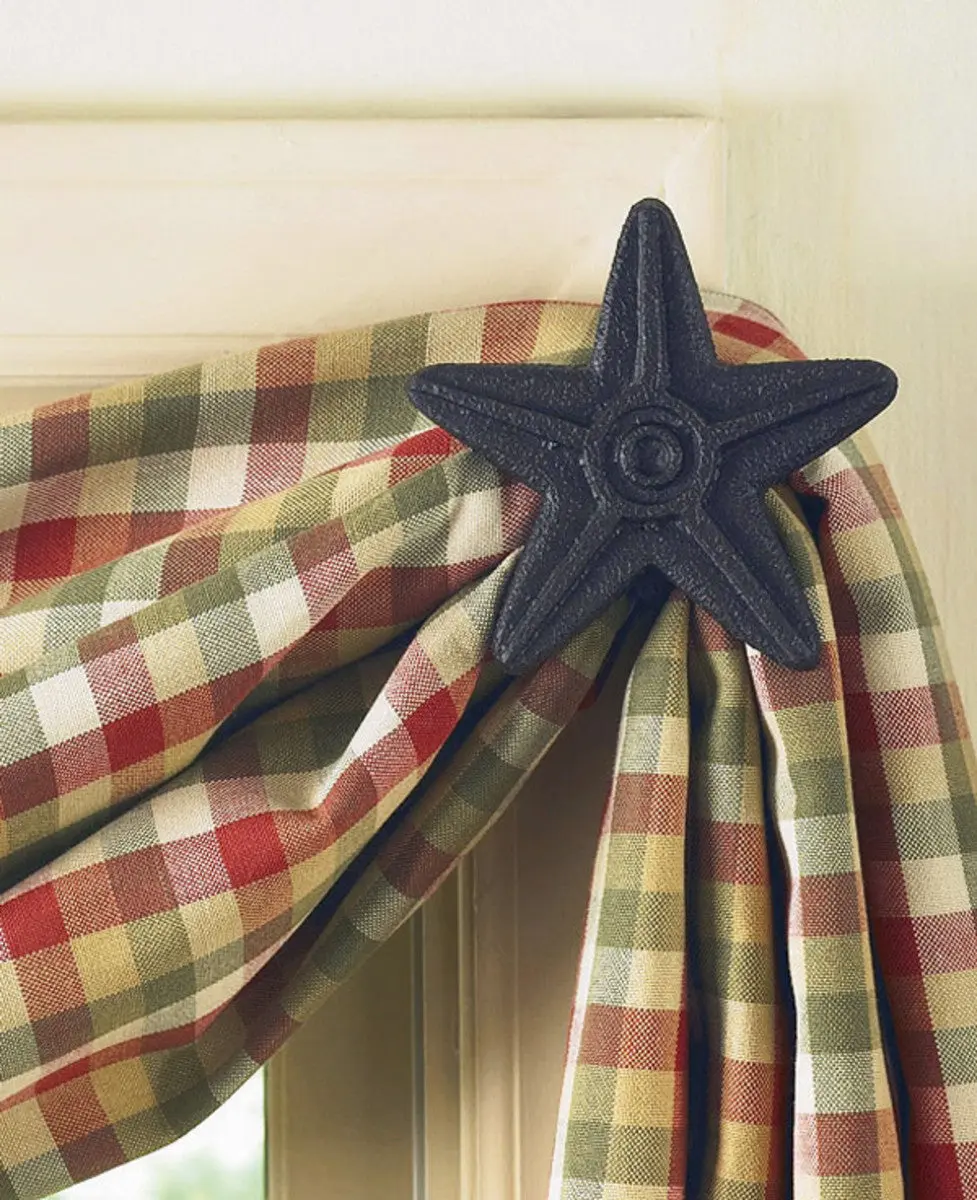 CAST Star Curtains Hook - Black, Star-Shaped Design, Suitable for Curtains, Ideal for Home Decor