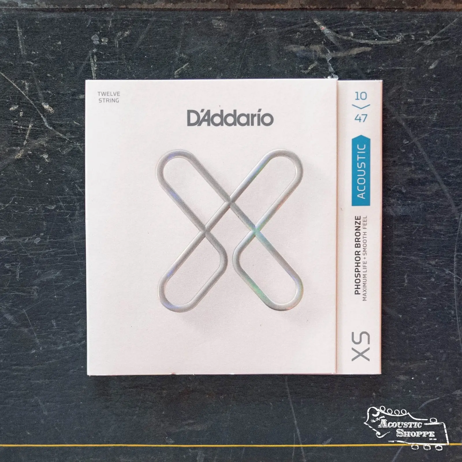 D'Addario XSAPB1047-12 10-47 Light 12-String, XS Phosphor Bronze Coated Acoustic Guitar Strings