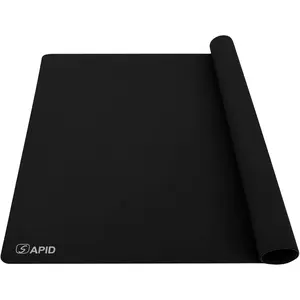 Extra Large Thick Silicone Sheet for Crafts, Nonstick Nonslip Silicon Mats for Jewelry Casting Epoxy Resin Art Painting, Heat-Resistance Counter Mat, 20"×27.9", Black