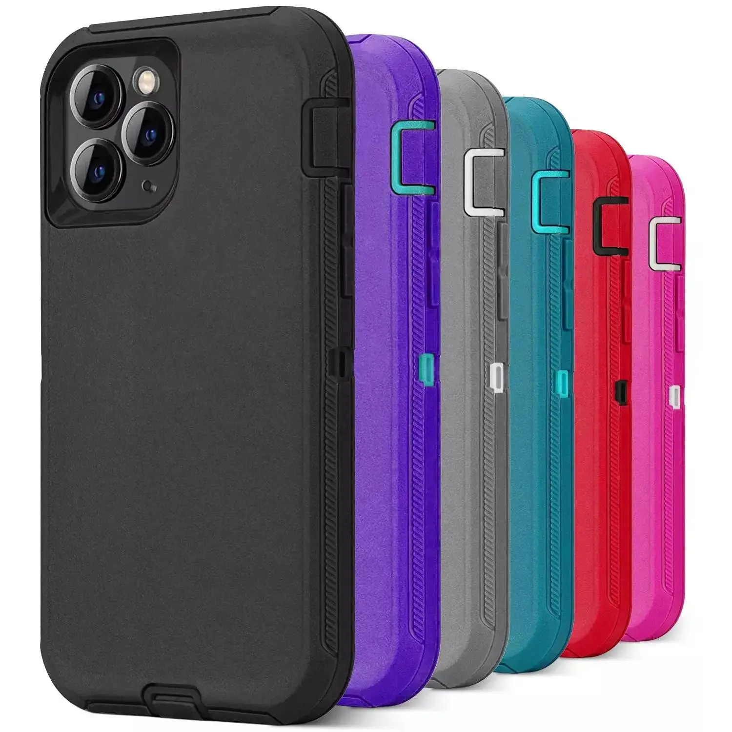 Heavy-Duty Shock-Resistant Polycarbonate Rubber Protective Cellphone Case for iPhone 17,17e,Air,16,16e,16 Plus,15 Pro Max,14,13,12,11,Xr,Xs - Durable Mobile Device Protection, Phone Accessory