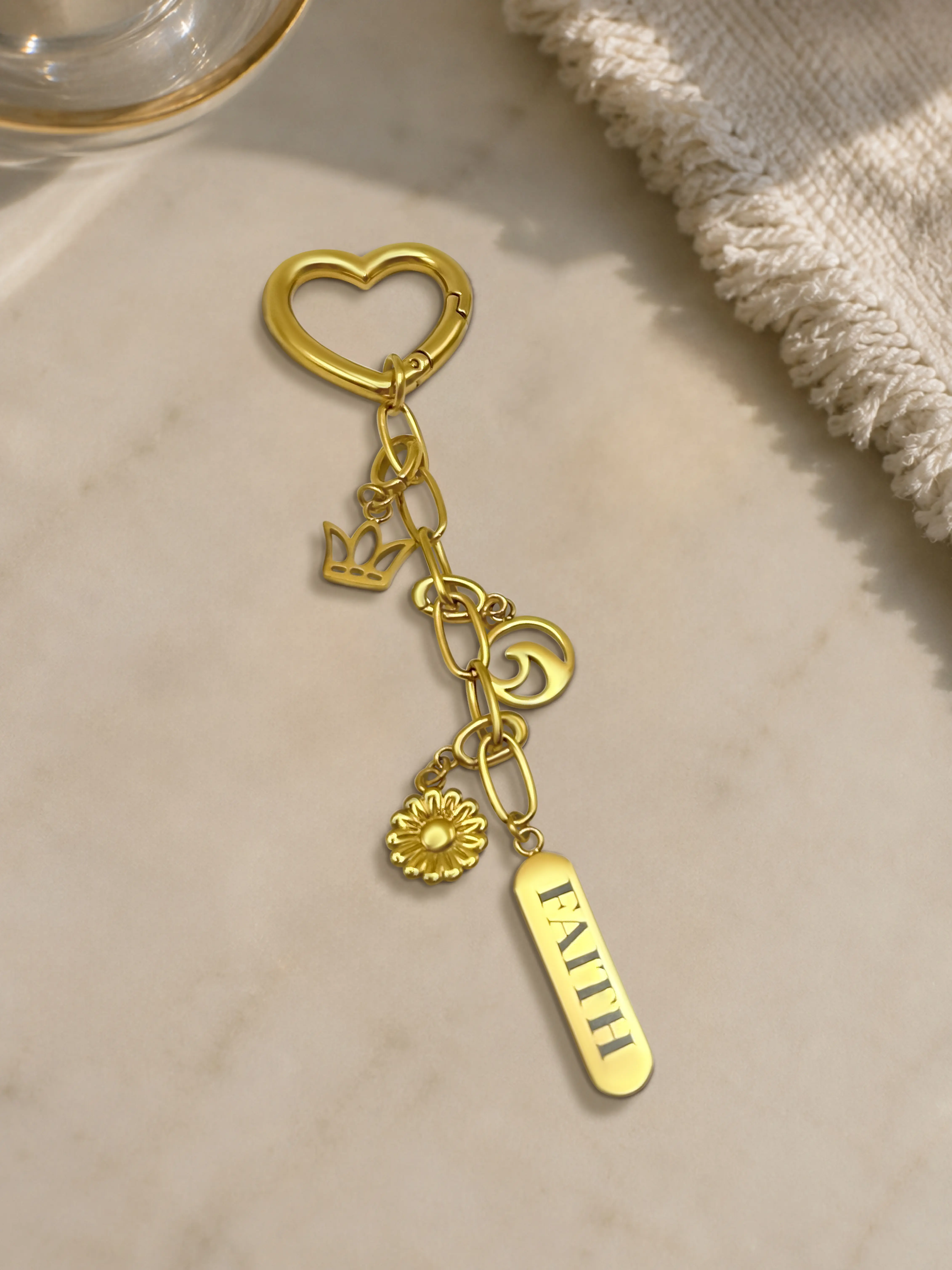 Custom Engraved Personalized Keychain | Gold or Silver Paperclip Keychain, Waterproof Custom Name Stainless Steel Bar Keychain, Gift for Her