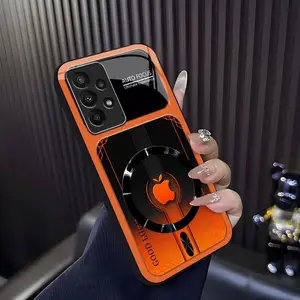 Luxury Sports Car Aesthetic MagSafe Case Anti-Scratch Magnetic Glass Cover for Galaxy A32 5G ---975