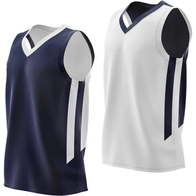 Men's 1-Piece Reversible Custom Blank Basketball Jersey - Mesh Fabric, Athletic Fit Sleeveless Shirt, Quick-Dry Team Scrimmage Pinnie, Lightweight Professional Sports Clothing, Blank Jersey