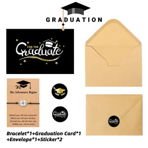 Graduation Gifts Bracelet with Greeting Card,Graduation Gifts for Her/Him,Graduation Party,Class of 2025,High School,College,Graduation Gift 5th 8th Grade Teen Girl Boy Bracelet Women Jewelry Cards Middle School Nurse Senior Daughter Student