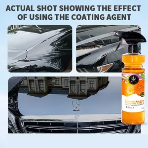 Ogas 2-in-1 Nano Coating Spray - 16.9 Fluid Ounce (500ml) Large Bottle - Hydrophobic Bead Effect, Anti-Dust & Paint Brightening - Suitable for All Vehicle Paints and Windshields (SUV, Sedan, Pickup Truck)