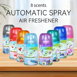Automatic spray Air Freshener Refill, 6 Choices (Lavender, Cool Linen, Magnolia, Ocean, Mixed Berries, Vanilla), 3 Pieces per Pack, 5 Ounces per Piece, Scented Air Freshener for Bedroom, Bathroom, Garage, Kitchen