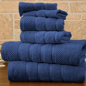 6-Piece Egyptian Cotton Towel Suit. Suit Uses 100% Egyptian Cotton, Which Is Famous for Its Softness, Water Absorption and Durability. These Towels Are an Ideal Accessory for Any Bathroom, Whether It Is to Keep Yourself Comfortable Or Set Aside for Specia