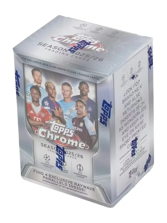 2025/26 Topps Chrome UEFA Club Competitions Soccer Blaster Box
