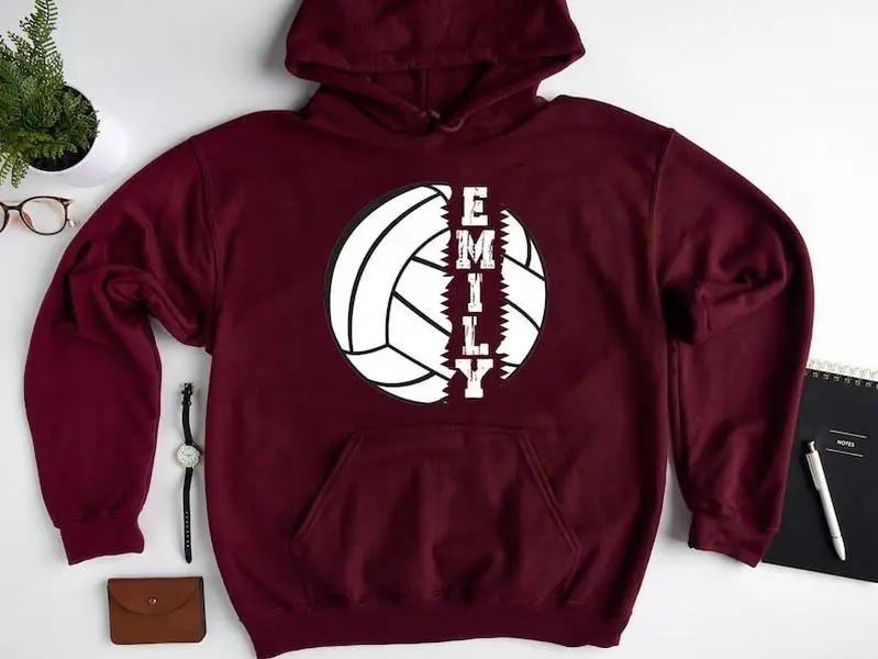 Custom Volleyball Hoodie, Volleyball Hoodie For Player, Volleyball Team Hoodie, Personalized Volleyball Sweatshirt, Volleyball Hoodie