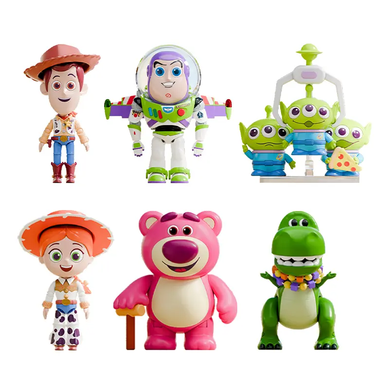 MINISO Toy Story Poseable Articulated Figurine Blind Box - Blind Bag Unboxing Collectible Surprise Figure, Random Buildable Toy, Cute Desk Decor, Mystery Gift for Kids, Back To School Item, Articulated Figurines