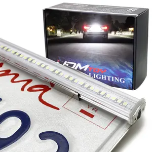 iJDMTOY 57-SMD Super Bright 12-Inch Full Size LED License Plate Frame Mount Backup Reverse/Driving Light Bar Kit For Car Truck SUV RV, Universal Fit, Xenon White 6000K