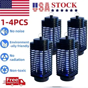 Professional Insect Zapper 365nm UV Light Attracts & Instantly Kills Mosquitoes Flies Moths, Waterproof Portable Hanging Standing for Home Patio Camping Shop