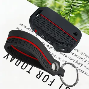 4 Buttons Silicone Key Case Cover for KIA Sportage R Stinger GT Sorento Ceed Cerato Forte -Full Protection Key Fob Accessories